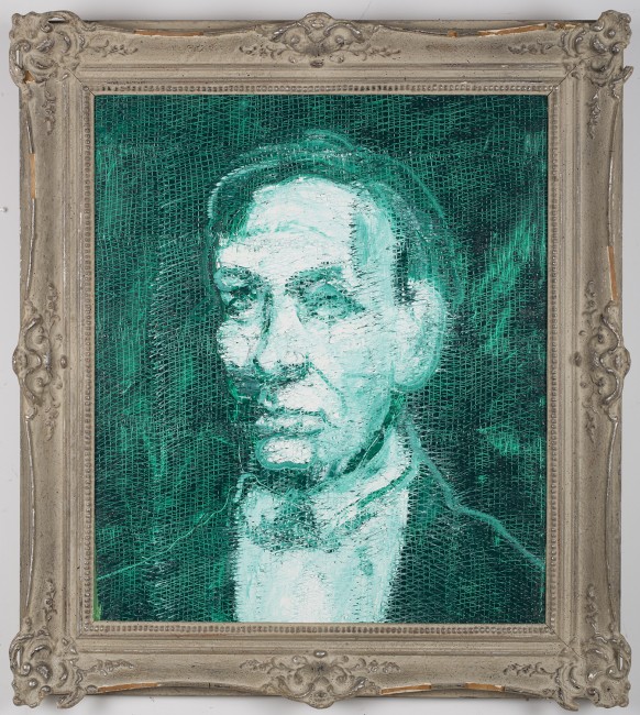 Untitled (Green Lincoln), 28"x24"