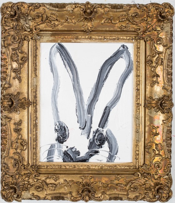 Untitled (Black outline bunny on white), 10
