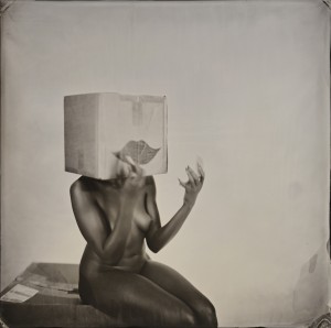 Everything must be perfect., unique wetplate collodion tintype, 12" x 12", 21" x 21" framed